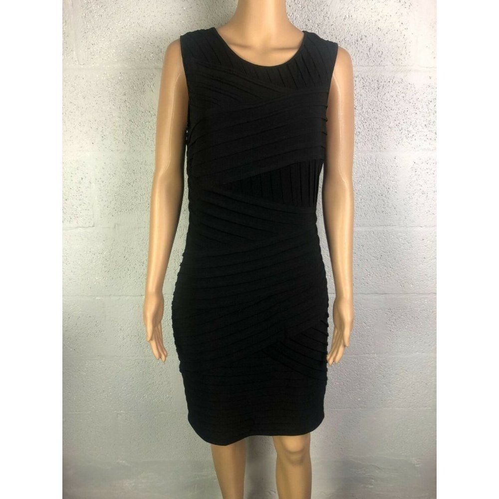 Calvin Klein Black Sleeveless Sheath Dress Style CD1A1XT8 Size12